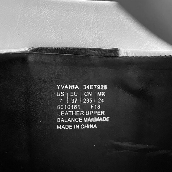 NWT - Calvin Klein White and Black Leather Ankle Boots - Picture 9 of 15